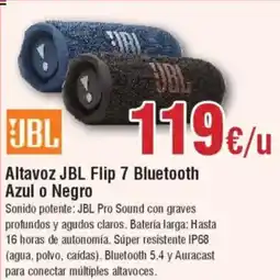 Hiper FROIZ JBL Altavoz Flip 7 Bluetooth Azul o Negro oferta
