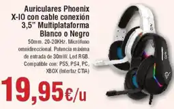 Hiper FROIZ Auriculares Phoenix X-10 con cable conexión 3,5" Multiplataforma Blanco o Negro oferta
