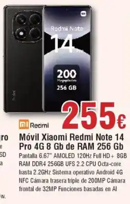 Hiper FROIZ REDMI Móvil Xiaomi Note 14 Pro 4G 8 Gb de RAM 256 Gb oferta