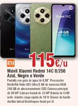 Hiper FROIZ REDMI Móvil Xiaomi 14C 8/256 Azul, Negro o Verde oferta