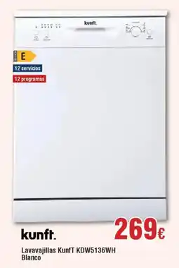 Hiper FROIZ KUNFT Lavavajillas KDW5136WH Blanco oferta
