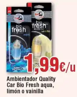 Hiper FROIZ Ambientador Quality Car Bio Fresh aqua, limón o vainilla oferta
