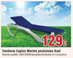 Hiper FROIZ Tumbona Capisa Marina posiciones Azul oferta