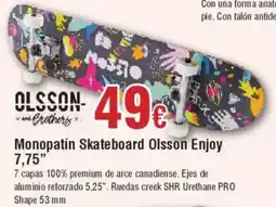 Hiper FROIZ OLSSON Monopatín Skateboard Enjoy 7,75" oferta