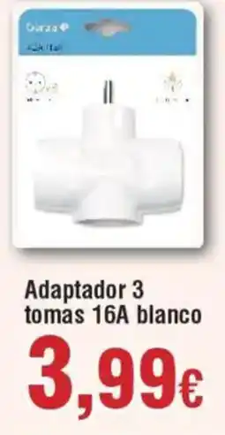 Hiper FROIZ Adaptador 3 tomas 16A blanco oferta