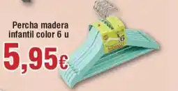 Hiper FROIZ Percha madera infantil color 6 u oferta