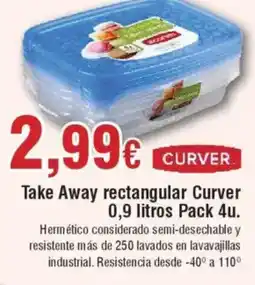 Hiper FROIZ CURVER Take Away rectangular Pack 4u. oferta