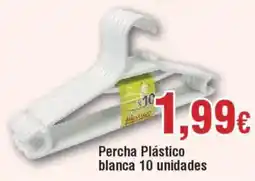 Hiper FROIZ Percha Plástico blanca 10 unidades oferta