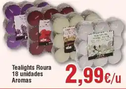 Hiper FROIZ Tealights Roura 18 unidades Aromas oferta