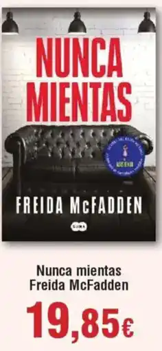 Hiper FROIZ Nunca mientas Freida McFadden oferta