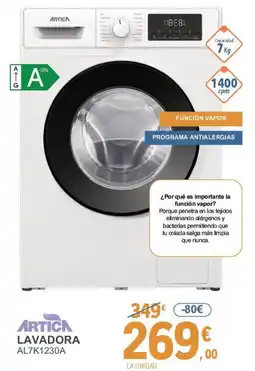 E.Leclerc ARTICA Lavadora al7k1230a oferta