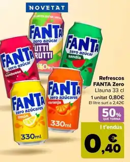 Carrefour Fanta - refrescos zero oferta