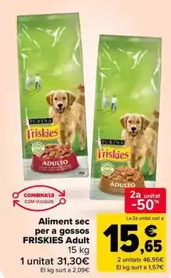 Carrefour Friskies - alimento seco para perros adulto oferta