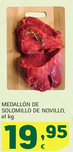 HiperDino Medallón de solomillo de novillo, oferta