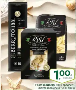 Supermercados Dani BERRUTO Pasta 1881 spaghetti, mezze maniche o fusilli oferta