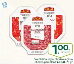 Supermercados Dani ARGAL Salchichón regio, chorizo regio o chorizo pamplona oferta