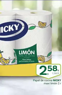 Supermercados Dani NICKY Papel de cocina maxi limón 2r oferta