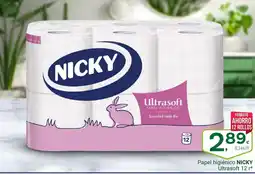 Supermercados Dani NICKY Papel higiénico Ultrasoft 12 r oferta