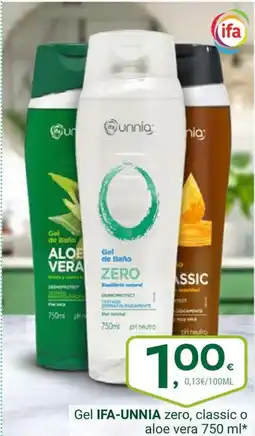 Supermercados Dani IFA-UNNIA Gel zero, classic o aloe vera oferta
