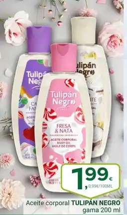 Supermercados Dani TULIPÁN NEGRO Aceite corporal gama oferta