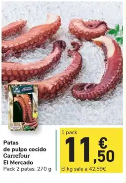 Carrefour Express Patas de pulpo cocido Carrefour El Mercado oferta