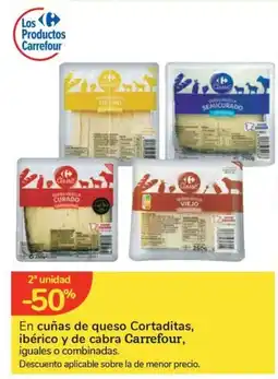 Carrefour Express En cuñas de queso cortaditas, ibérico y de cabra carrefour oferta