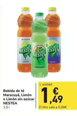 Carrefour Express NESTEA Bebida de té Maracuyá, Limón o Limón sin azúcar oferta