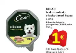 Carrefour Express CESAR txakurrentzako oilasko-janari hezea oferta