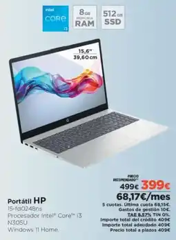 El Corte Inglés HP Portátil oferta