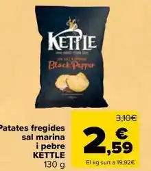 Carrefour Kettle - patatas fritas sal marina y pimienta oferta