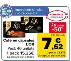 Carrefour L'or - café en cápsulas oferta