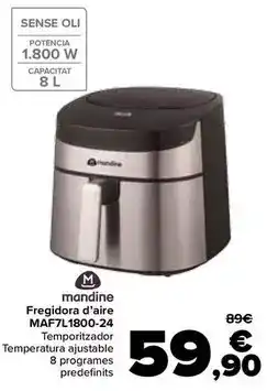 Carrefour Mandine - freidora de aire maf7l1800-24 oferta