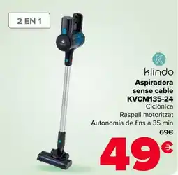 Carrefour Klindo - aspirador sin cable kvcm135-24 oferta