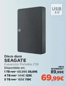 El Corte Inglés SEAGATE Disco duro oferta