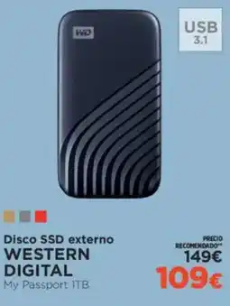 El Corte Inglés WESTERN DIGITAL Disco SSD externo oferta
