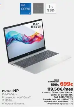 El Corte Inglés HP Portátil oferta