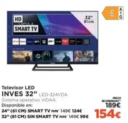 El Corte Inglés Televisor led inves 32" led-324vda oferta