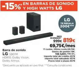 El Corte Inglés LG Barra de sonido oferta
