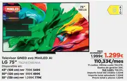 El Corte Inglés LG 55" Televisor QNED evo MiniLED AI oferta