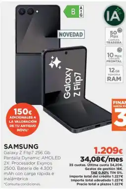 El Corte Inglés SAMSUNG Galaxy Z Flip7 256 Gb oferta