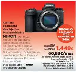 El Corte Inglés NIKON Cámara compacta de objetivo intercambiable oferta