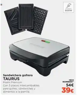 El Corte Inglés TAURUS Sandwichera gofrera oferta