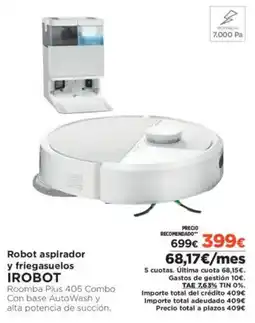 El Corte Inglés IROBOT Robot aspirador y friegasuelos oferta