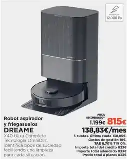 El Corte Inglés DREAME Robot aspirador y friegasuelos oferta