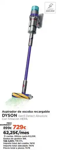 El Corte Inglés DYSON Aspirador de escoba recargable oferta