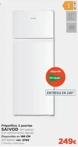 El Corte Inglés SAIVOD Frigorífico 2 puertas oferta