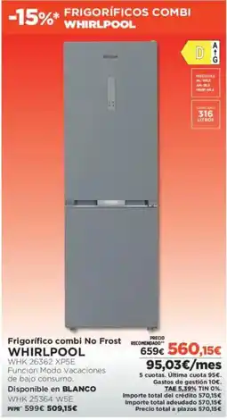 El Corte Inglés WHIRLPOOL Frigorífico combi No Frost oferta