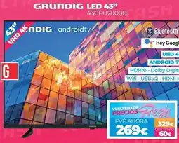 Electrocash Grundig - led 43'' 43gfu7800b oferta