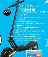 Electrocash Cecotec - patinete gs50 xxl connected 06157 oferta