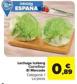 Carrefour Market Lechuga iceberg Carrefour El Mercado oferta